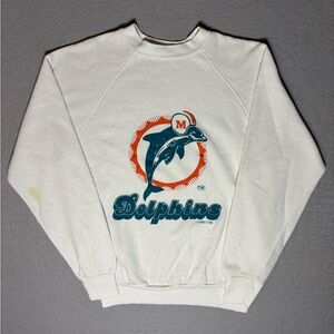 Vintage 1990’s Logo 7 Miami Dolphins Sweater Men’s Size Medium